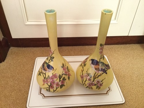 Bretby antikes cloisonné paar - bretby,