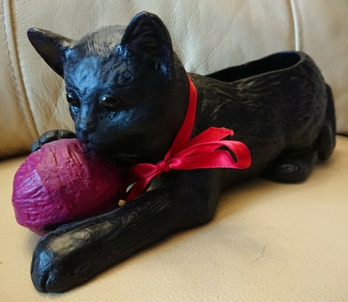 Schwarze katze pflanzgefäß - schwarze,