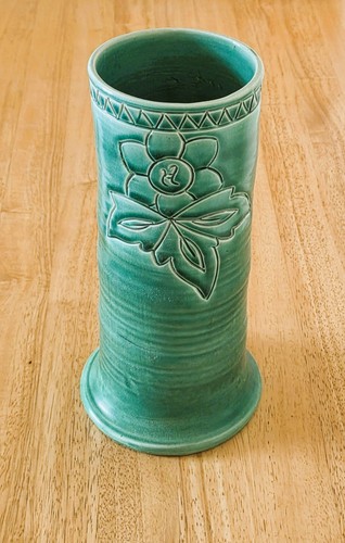Bretby vase eingeschnitten - bretby,