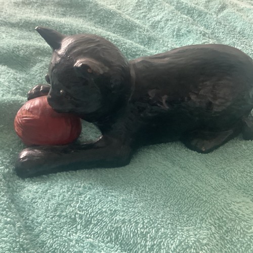 Antike bretby keramik - keramik, katze